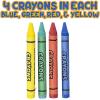 ArtCreativity Christmas Crayons for Kids (Bulk), 12 Boxes, Each Box with 4 Crayons, Great for Party Favor Bundle, Perfect for Classroom Goodie Bags, Fun Holiday Stocking Stuffers