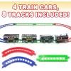 ArtCreativity Train Set for Kids, Battery-Operated Train Toys with 4 Cars and Tracks, Durable Plastic, Cute Christmas Holiday Train for Under The Tree, Great Gift Idea for Boys and Girls