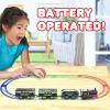ArtCreativity Train Set for Kids, Battery-Operated Train Toys with 4 Cars and Tracks, Durable Plastic, Cute Christmas Holiday Train for Under The Tree, Great Gift Idea for Boys and Girls
