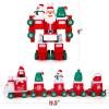 ArtCreativity Transforming Santa Toy – 73 PC Toy Santa with STEM Building Feature – Santa Train Toy for Boys 5 6 7 8 9 10 11 12 – Fun Christmas Stocking Stuffer for Kids