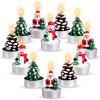 ArtCreativity Bulk Christmas Candle Set – Includes 12 Christmas Tealight Candles in Festive Designs – Indoor Christmas Decorations – Xmas Party Supplies – Tealight Candles (Bulk) for Holiday Décor