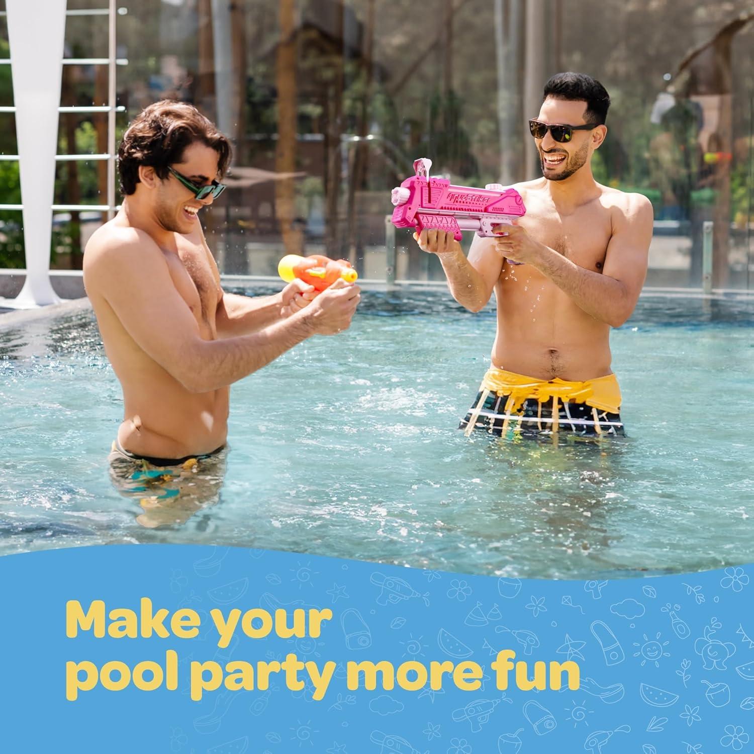 imageArtCreativity AquaStriker Squirt Gun Pink Prank Water Gun Gadget with Adjustable Sideways Shooting Action for Practical Jokes Gag Water Gun for Kids 812 with 20 RangePink