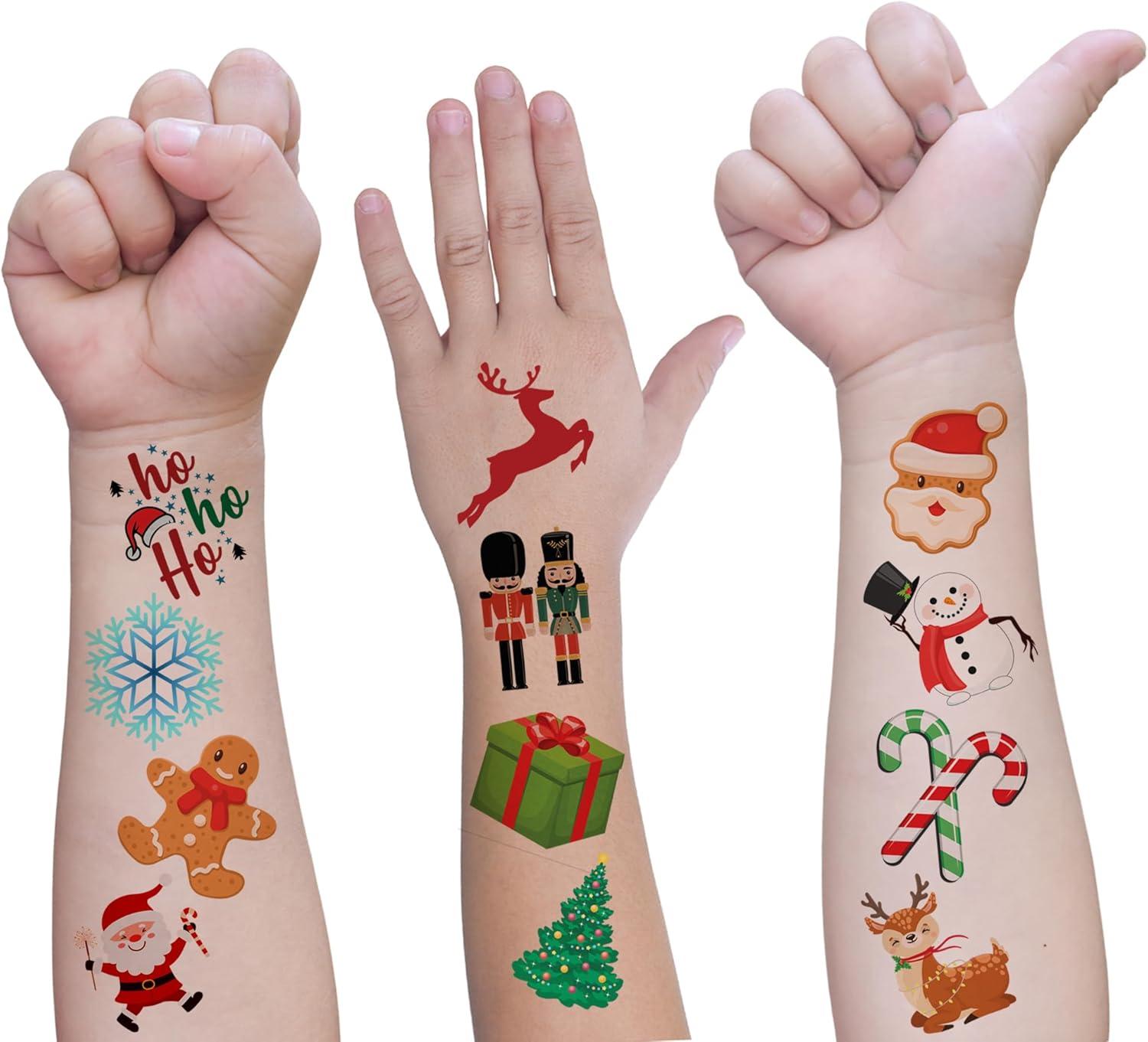 imageArtCreativity Christmas Puzzle Toys for Babies 9 Puzzles EVA Christmas Baby Puzzle Toys for Infants That Float in Water ampamp Christmas Tattoos for Kids Set of 1442 Inch Temporary Tattoos for Kids