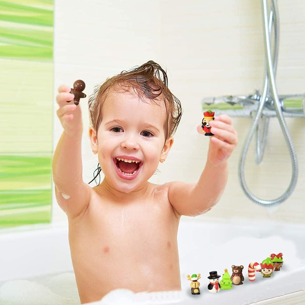 imageArtCreativity Kids Christmas Figurines Pack of 12 Tiny Holiday Figures Stocking Stuffers Bath Toys Themed Toys Party Favors and Goodie Bag Fillers