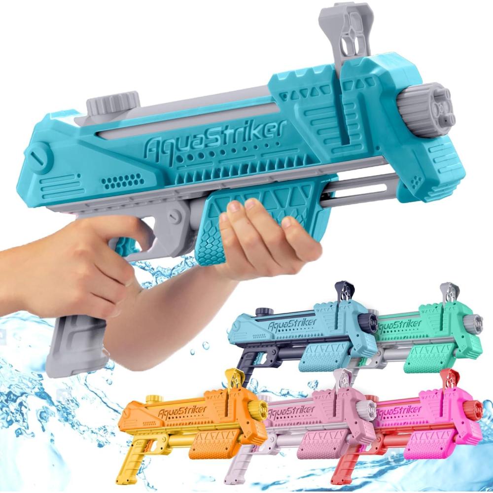 imageArtCreativity AquaStriker Squirt Gun Pink Prank Water Gun Gadget with Adjustable Sideways Shooting Action for Practical Jokes Gag Water Gun for Kids 812 with 20 RangeBlue