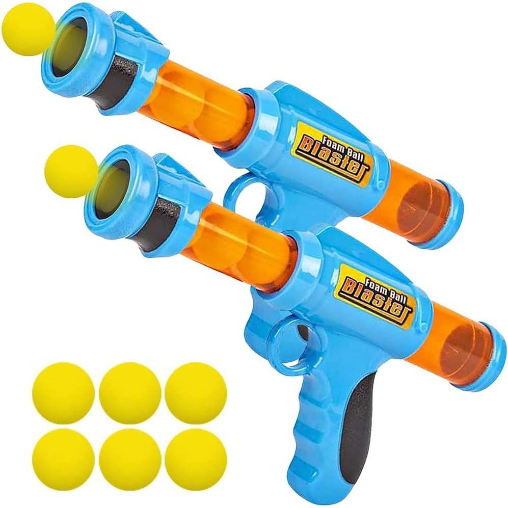 imageArtCreativity Foam Ball Launcher with 6 Balls Pump Action Shooting Toy Blaster for Kids Outdoor Summer Fun Fetch Toy for Dogs Best Holiday or Birthday Gift for Boys and Girls2 Pack