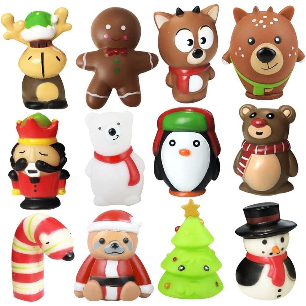 imageArtCreativity Kids Christmas Figurines Pack of 12 Tiny Holiday Figures Stocking Stuffers Bath Toys Themed Toys Party Favors and Goodie Bag Fillers