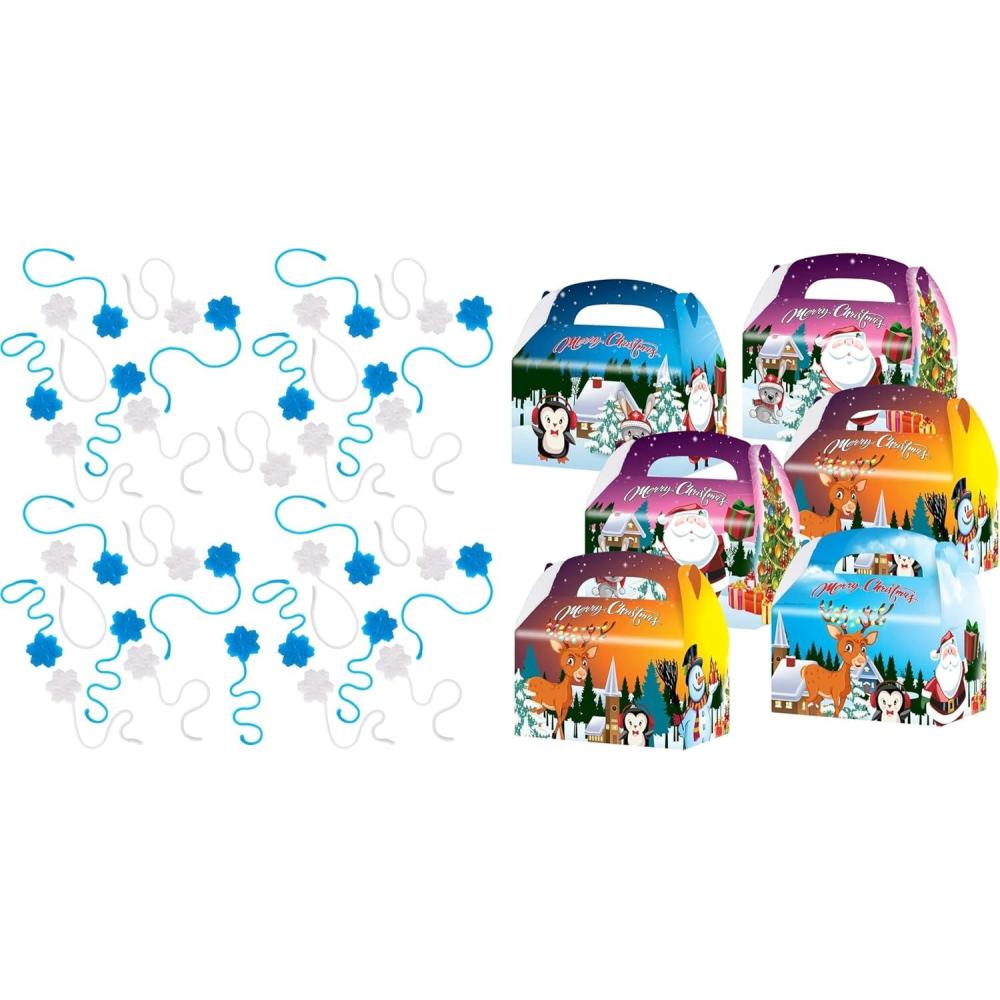 imageSticky Snowflake Hands ampamp Christmas Treat Bags with Stickers