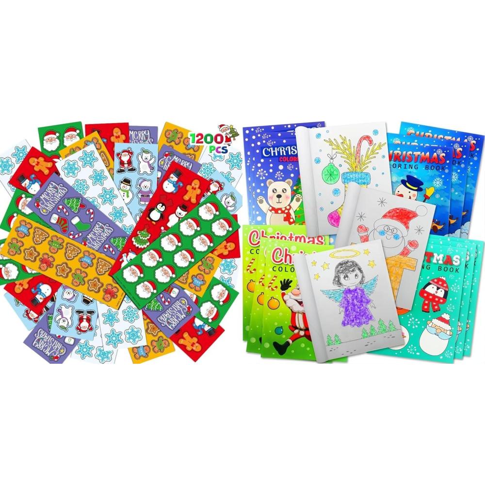 imageXmas Stickers for Kids ampamp 20 Pack Xmas Coloring Books