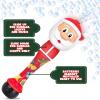 ArtCreativity Christmas Santa Bubble Wand for Kids – 14 Inch Light Up Bubble Blower with Sound Effects & 7.5 Inch Light Up Spinner Wand
