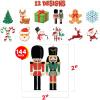ArtCreativity Christmas Stickers for Kids – 100 Sticker Sheets with 1200 Holiday Stickers Assortment & Individual Christmas Tattoos for Kids – Set of 144-2 Inch Temporary Tattoos for Kids in 12 Festi