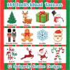 ArtCreativity Individual Christmas Tattoos for Kids – Set of 144-2 Inch Winter Holiday Temporary Tattoos in 12 Festive Designs – Classroom Christmas Party Favors and Stocking Stuffers For Kids