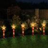 ArtCreativity Outdoor Christmas Solar Lights (Set of 5), Path Lights with 8 LED Modes & Candy Cane Design, Perfect for Solar Christmas Decorations, Pathway & Backyard