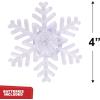 ArtCreativity Snowflakes Christmas Window Lights Decorations, Set of 3 Suction Cup Christmas Window Decor That Light Up in Green, Blue, Purple & Red for Holiday Indoor Outdoor Wall Door Decorations