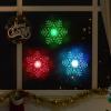 ArtCreativity Snowflakes Christmas Window Lights Decorations, Set of 3 Suction Cup Christmas Window Decor That Light Up in Green, Blue, Purple & Red for Holiday Indoor Outdoor Wall Door Decorations