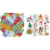 ArtCreativity Christmas Stickers for Kids – 100 Sticker Sheets with 1200 Holiday Stickers Assortment & Individual Christmas Tattoos for Kids – Set of 144-2 Inch Temporary Tattoos for Kids in 12 Festi