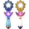 ArtCreativity Light Up Magic Star Wand, Set of 2, Cute Princess Wands with Flashing LED Effect & Magical Sounds, Batteries Included, Pretend Play Prop, Best Birthday Gift, Party Favor for Kids