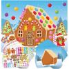 Artcreativity Gingerbread House Craft for Kids – Gingerbread House Sticker Scene with 13 Background Sheets and 13 Sticker Sheets – 1040 Patterns – Fun Kids Christmas Activities Ages 3-9