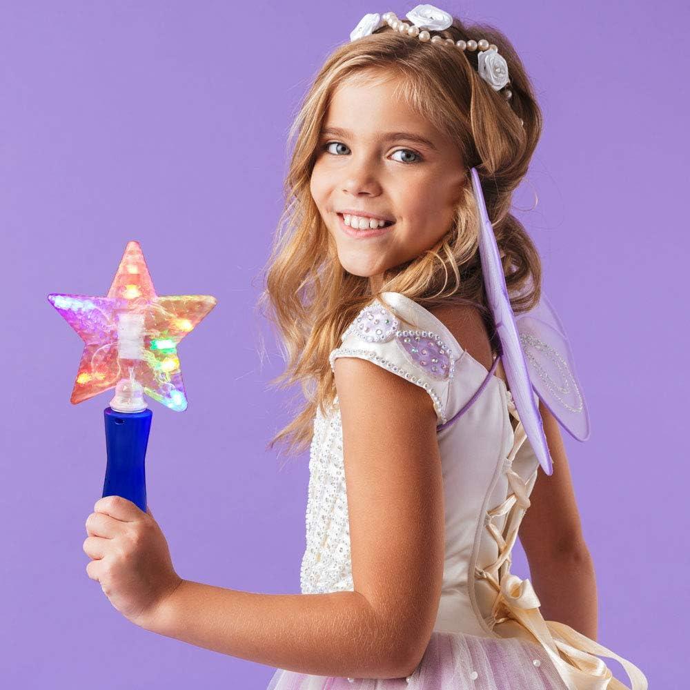 imageArtCreativity 10 Inch Light Up Star Magic Wand for Kids Magical Fairy Princess Costume Prop Toy for Girls MultiColor Flashing LEDs Batteries Included Blue
