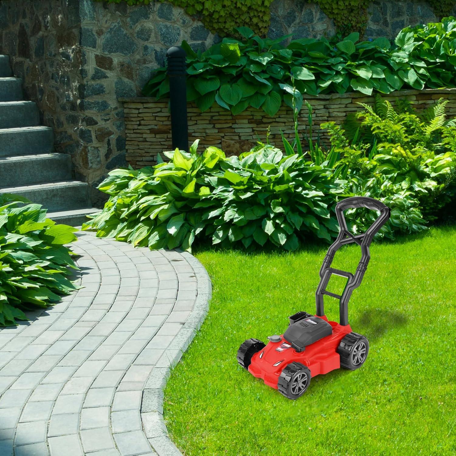 imageArtCreativity Kids Lawn Mower Toy 21 Inches Tall Gardening Lawn Mower for Kids with Startup Sound and Wheels with Realistic MotorLike Sound Play Outdoor Push for Boys and Girls 345678