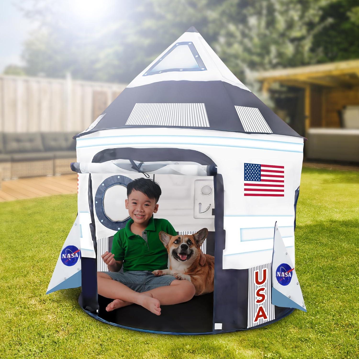 imageArtCreativity Kids Tent Indoor Pop up Play Tent for Kids Outer Space Party Decorations ampamp Space Toys for Ages 412 Indoor ampamp Outdoor Playhouse Spaceship Playhouse for Birthday Party Decoration