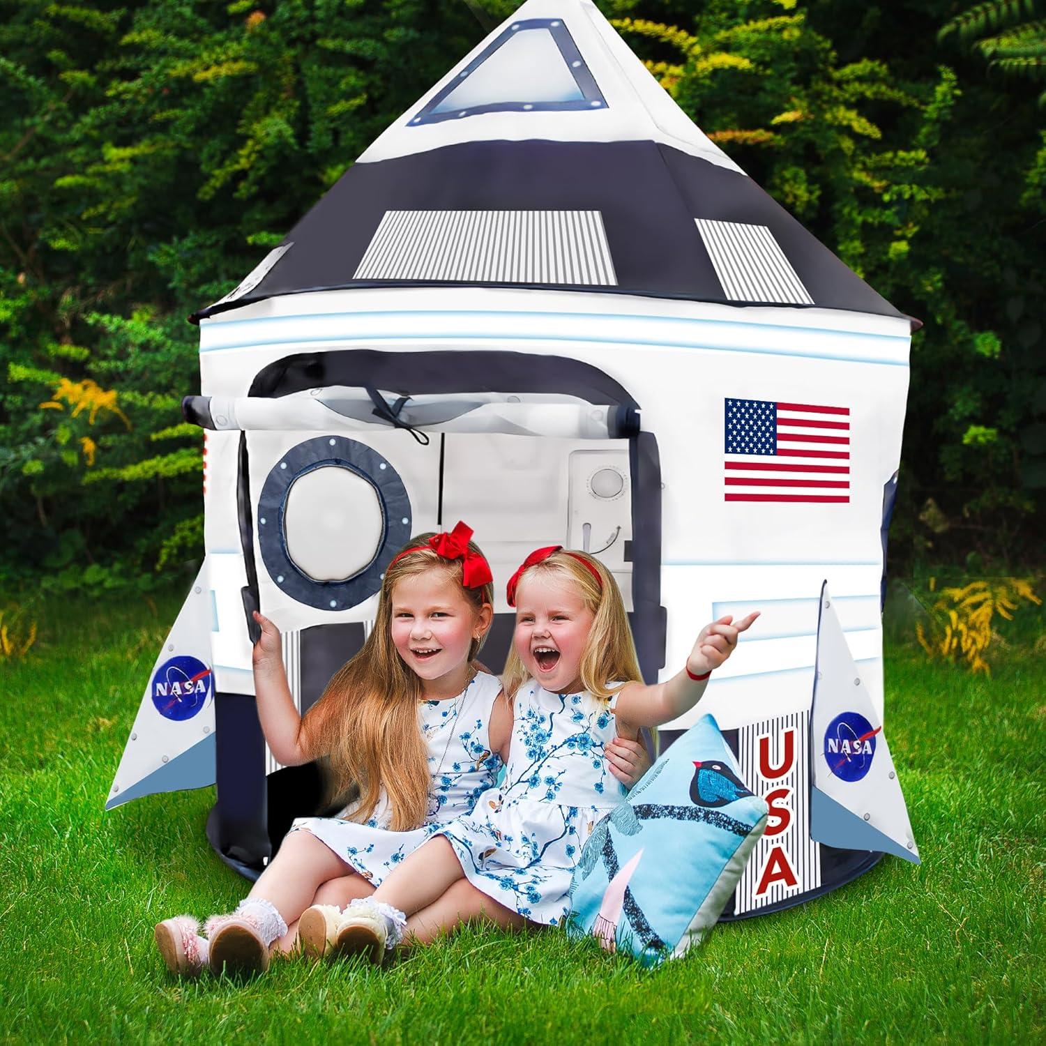 imageArtCreativity Kids Tent Indoor Pop up Play Tent for Kids Outer Space Party Decorations ampamp Space Toys for Ages 412 Indoor ampamp Outdoor Playhouse Spaceship Playhouse for Birthday Party Decoration
