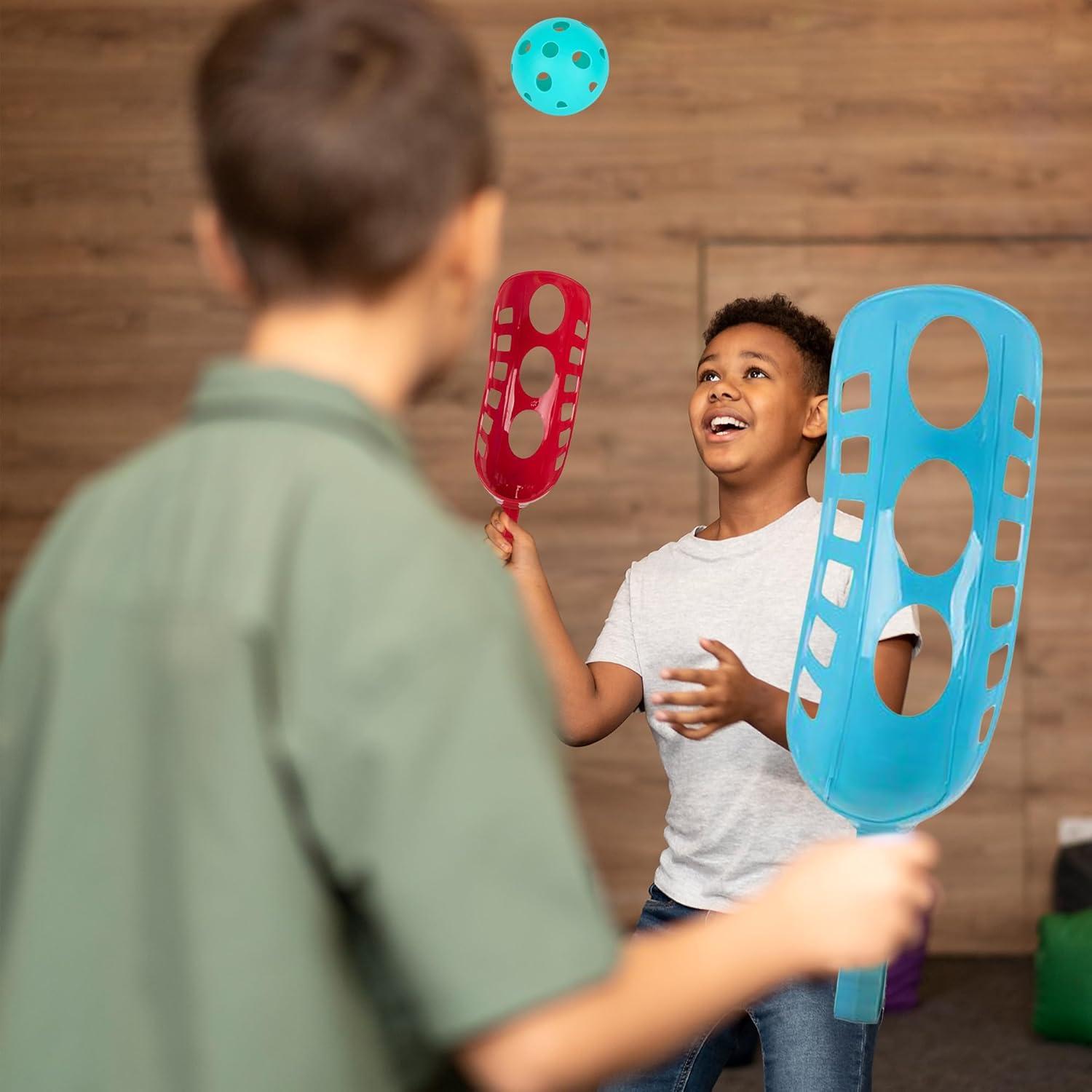 imageArtCreativity Plastic Replacement Balls for Scoop Game Set of 12 Lightweight Airflow Balls in 4 Bright Colors Durable Outdoor Play Accessories for Kids ampamp Adults Great for Backyard ampamp Beach FunBalls