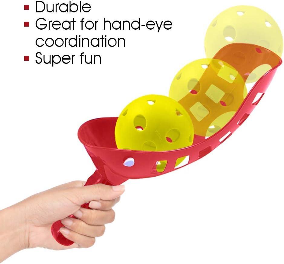 imageArtCreativity Plastic Replacement Balls for Scoop Game Set of 12 Lightweight Airflow Balls in 4 Bright Colors Durable Outdoor Play Accessories for Kids ampamp Adults Great for Backyard ampamp Beach FunGame