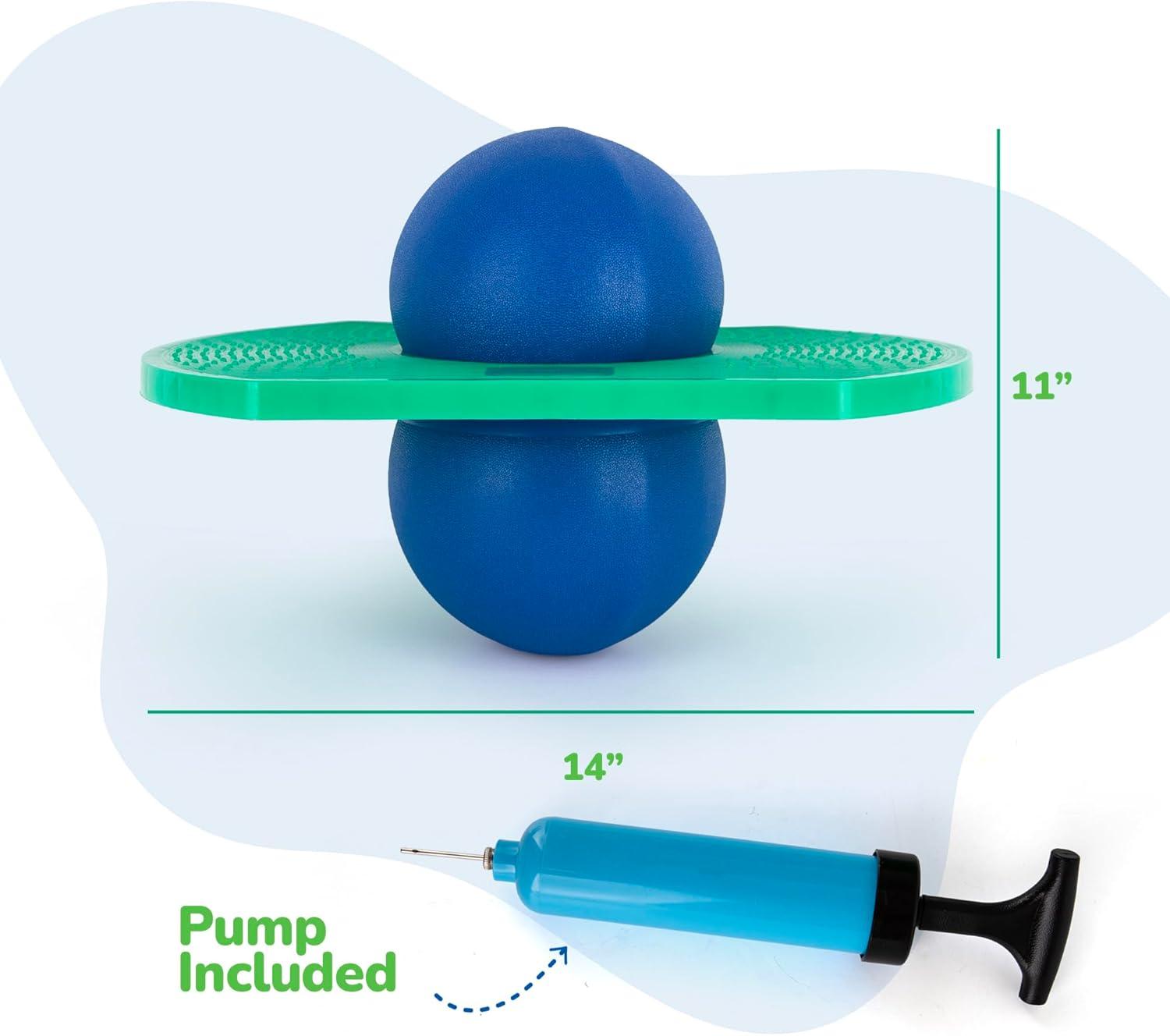 imageArtCreativity Pogo Ball for Kids Up to 175 lb Inflatable Balance Bounce Board with Pump and Durable Textured Jumping Board Pogo Ball Toy Pogo Jumper Outdoor Birthday Gifts for Boys and Girls