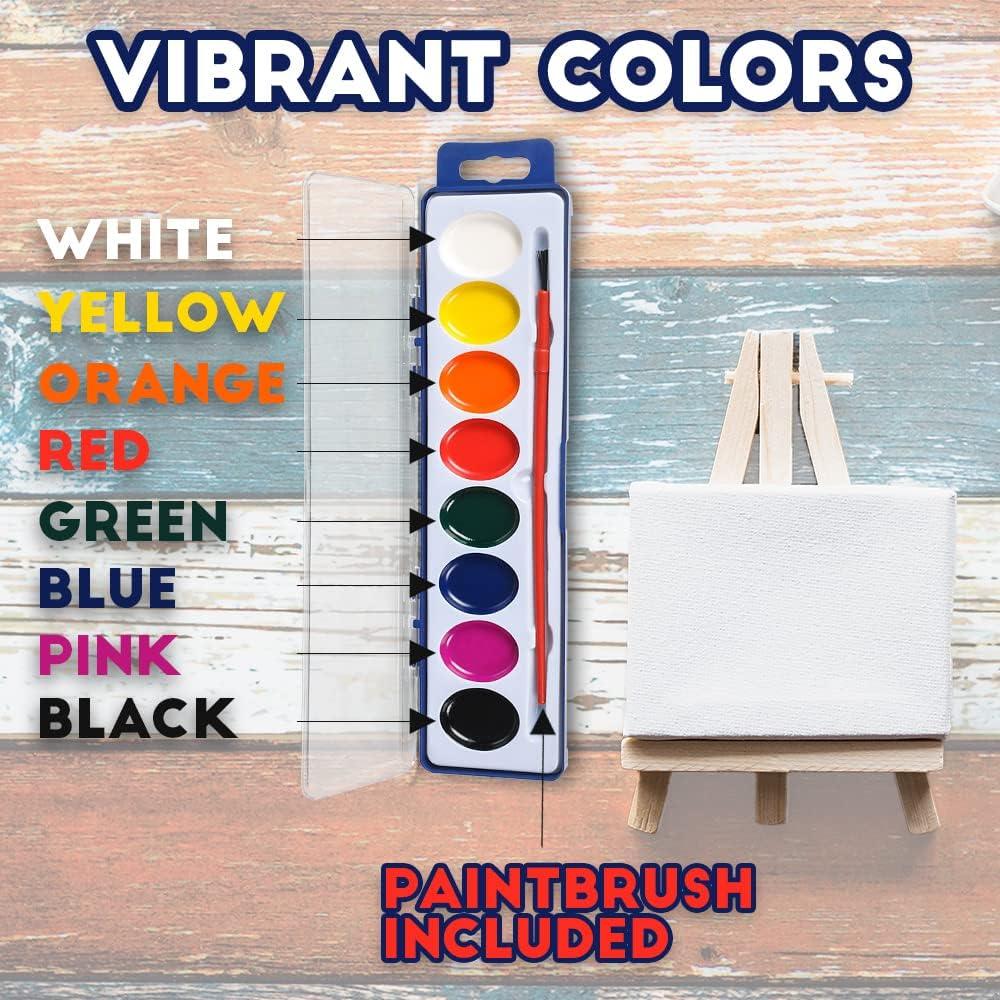 imageArtCreativity Watercolor Paint Set for Kids Set of 12 8Colors Painting Kit with Brush Watercolor Painting Supplies for Boys and Girls Art Party Favors Classroom Prizes and Stocking Stuffers