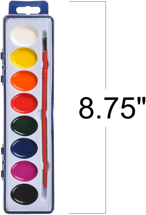 imageArtCreativity Watercolor Paint Set for Kids Set of 12 8Colors Painting Kit with Brush Watercolor Painting Supplies for Boys and Girls Art Party Favors Classroom Prizes and Stocking Stuffers