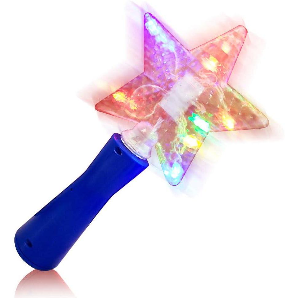 imageArtCreativity 10 Inch Light Up Star Magic Wand for Kids Magical Fairy Princess Costume Prop Toy for Girls MultiColor Flashing LEDs Batteries Included Blue