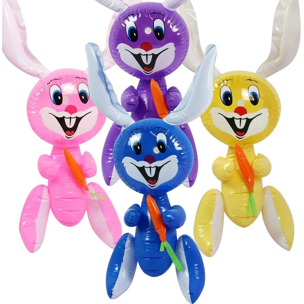 imageArtCreativity 23 Inch Inflatable Easter Bunny Blow Up Easter Bunny Egg Hunt Supplies for Easter Basket Stuffers Indoor and Outdoor Decoration Party Favors 4 Colors23 inch
