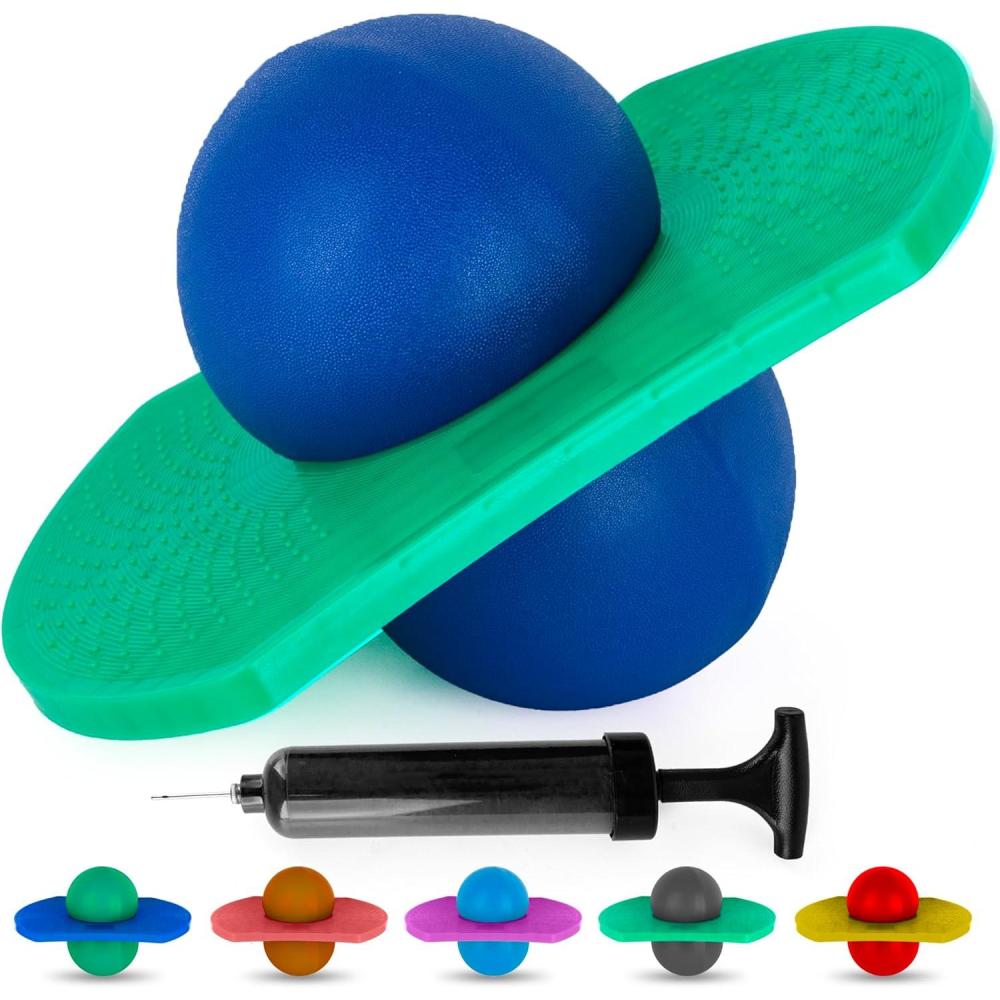 imageArtCreativity Pogo Ball for Kids Up to 175 lb Inflatable Balance Bounce Board with Pump and Durable Textured Jumping Board Pogo Ball Toy Pogo Jumper Outdoor Birthday Gifts for Boys and Girls