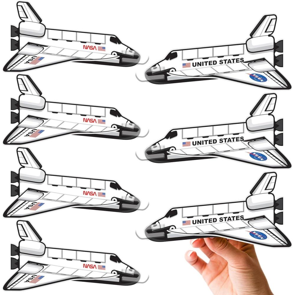 imageArtCreativity Space Shuttle Gliders Set of 24 Flying Toys for Boys ampamp Girls Made of Foam Material Outdoor Toys for Children Outer Space Party Favors for Kids Great for Indoor ampamp Outdoor Play
