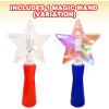 ArtCreativity 10 Inch Light Up Star Magic Wand for Kids – Magical Fairy Princess Costume Prop, Toy for Girls – Multi-Color Flashing LEDs – Batteries Included – Blue