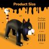 ArtCreativity 6 FT Inflatable Black Cat Halloween Decor with Lights – Large Halloween Inflatable Outdoor Decoration – Automatic Blower for Easy Inflation – Halloween Yard Decorations