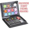 ArtCreativity Mini Art Sets for Kids- Pack of 12-23-Piece Kits with Watercolors, Crayons, Paint Brush & More- Fun Art Supplies, Paint Party Favors for Girls and Boys, Goody Bag Fillers, Carnival Prize