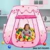 ArtCreativity Pop Up Princess Tent, Kids Playhouse Tent with a Carry Bag, Foldable Pink Princess Ball Pit for Girls 1,2 3,4 Year Old Birthday, Indoor & Outdoor Play House for Kids