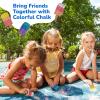 ArtCreativity Popsicle Chalk – Set of 3 – Popsicle Shaped Sidewalk Chalks – Washable Chalk for Kids Outdoor Painting Activities – Non-Toxic Colorful Chalkboard Chalk – Classroom Prize Art Supply Set