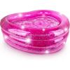 ArtCreativity Sparkly Inflatable Kiddie Pool with 3 Levels, Transparent Blow Up Pool for Kids with Silver Glitter and Cushioned Bottom, Easy to Inflate Outdoor Pools for Backyard, Summer Toys for Kids(Heart)