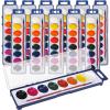 ArtCreativity Watercolor Paint Set for Kids, Set of 12, 8-Colors Painting Kit with Brush, Watercolor Painting Supplies for Boys and Girls, Art Party Favors, Classroom Prizes, and Stocking Stuffers