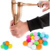 ArtCreativity Wooden Slingshot with 20 Balls – Wood Slingshot for Kids – Shoots Balls Over 20 Feet – Soft Balls for Safe Play – Wooden Catapult Outdoor Toys for Kids – Strong Sling Shot Kit(Cotton)