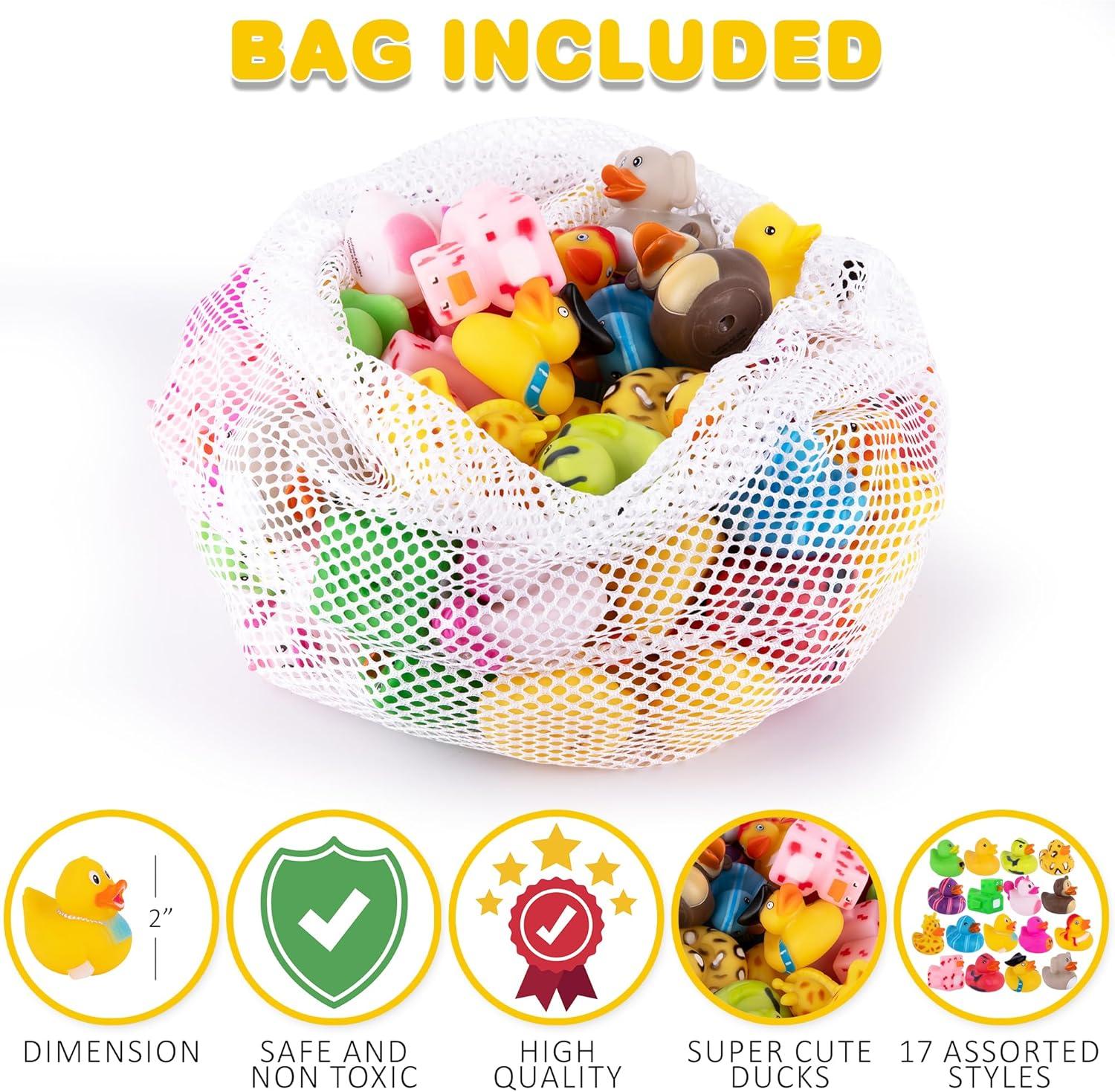 imageArtCreativity Jeep Ducks 50 Rubber Ducks for Jeep Ducking Fun Rubber Duckies in Bulk for Jeeps Bathtub Toys Carnival Prizes ampamp Birthday Party Favors for Kids 17 Unique Designs100 Pack