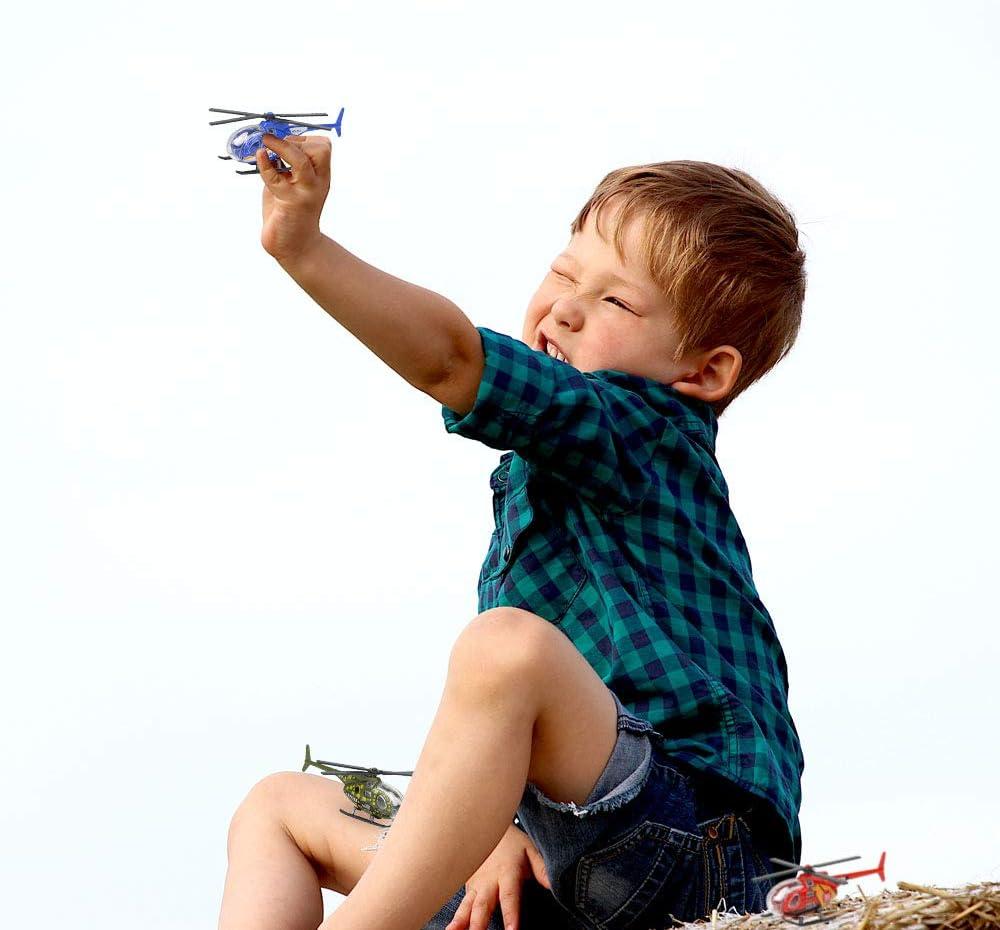 imageArtCreativity Diecast Helicopter Toy Pack of 4 Police Fire Engine EMS and Military Diecast Toy Choppers with Spinning Propellers Birthday Party Favors for Boys and Girls