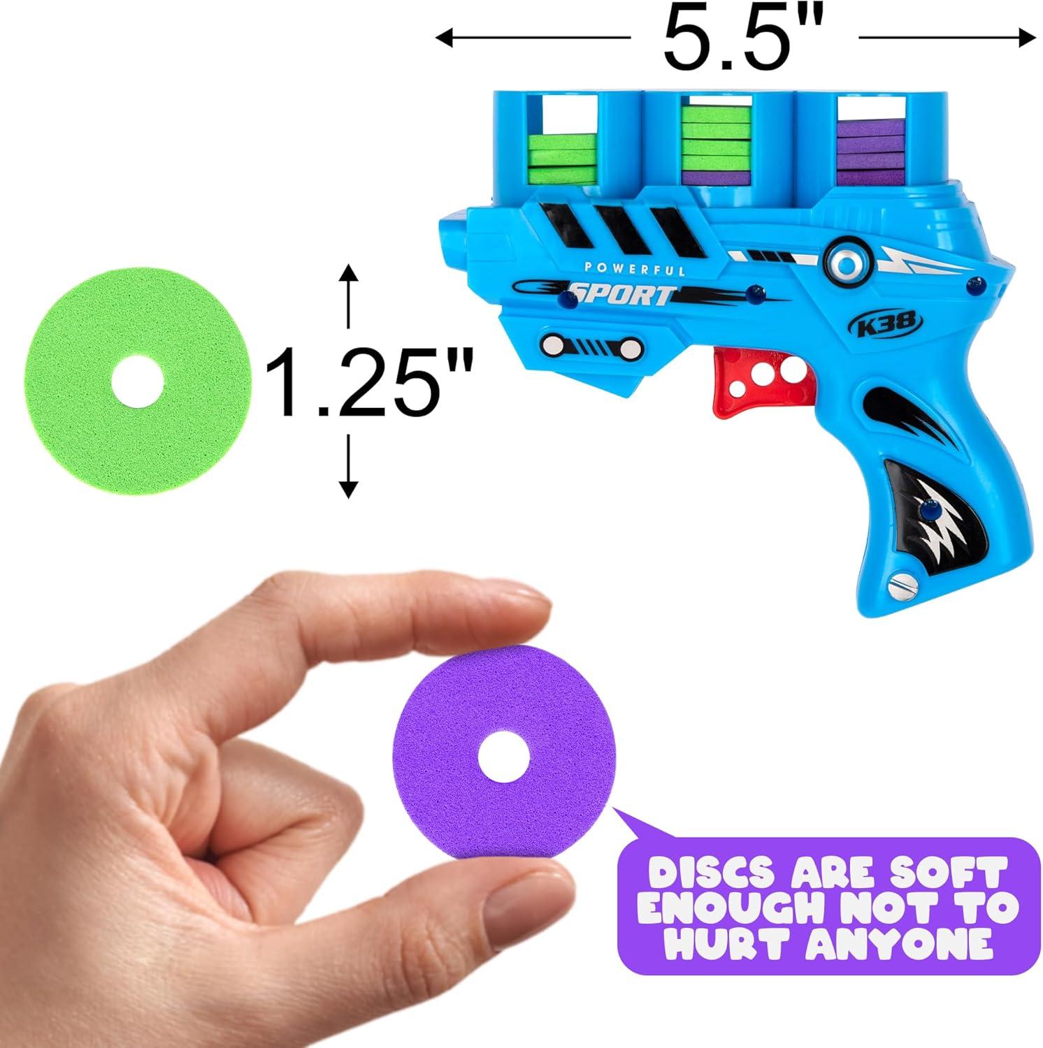 imageArtCreativity 2 Pack Foam Disc Shooter Disc Guns with 36 Flying Discs Fun Toy Gun Foam Blasters for Kids Outdoor Games Summer Activities and Party Favors for Ages 812
