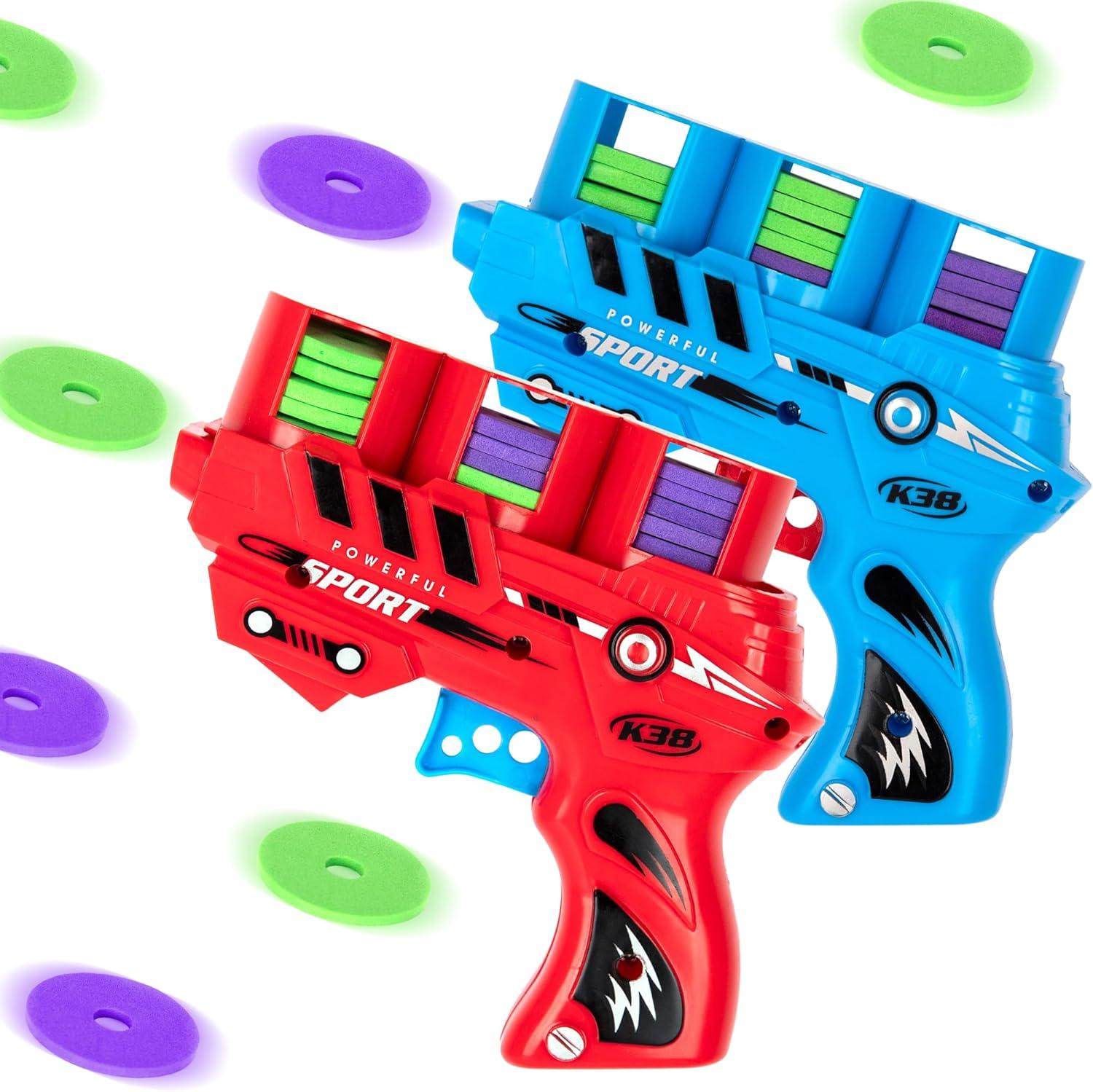 imageArtCreativity 2 Pack Foam Disc Shooter Disc Guns with 36 Flying Discs Fun Toy Gun Foam Blasters for Kids Outdoor Games Summer Activities and Party Favors for Ages 812