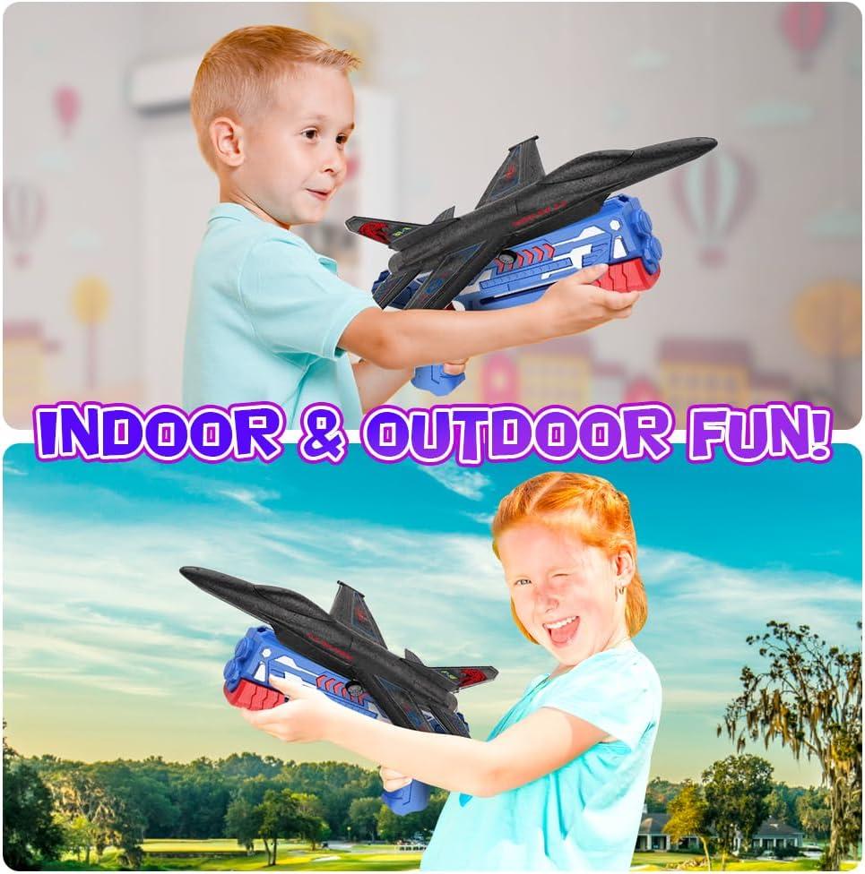 imageArtCreativity Airplane Launcher Toy Set 2 F16 Fighting Jets and 1 Airplane Gun Plane Gun for Kids Toys for High Flying Fun Backyard Outdoor Toys for Kids Ages 3 4 5 6 7 8 9