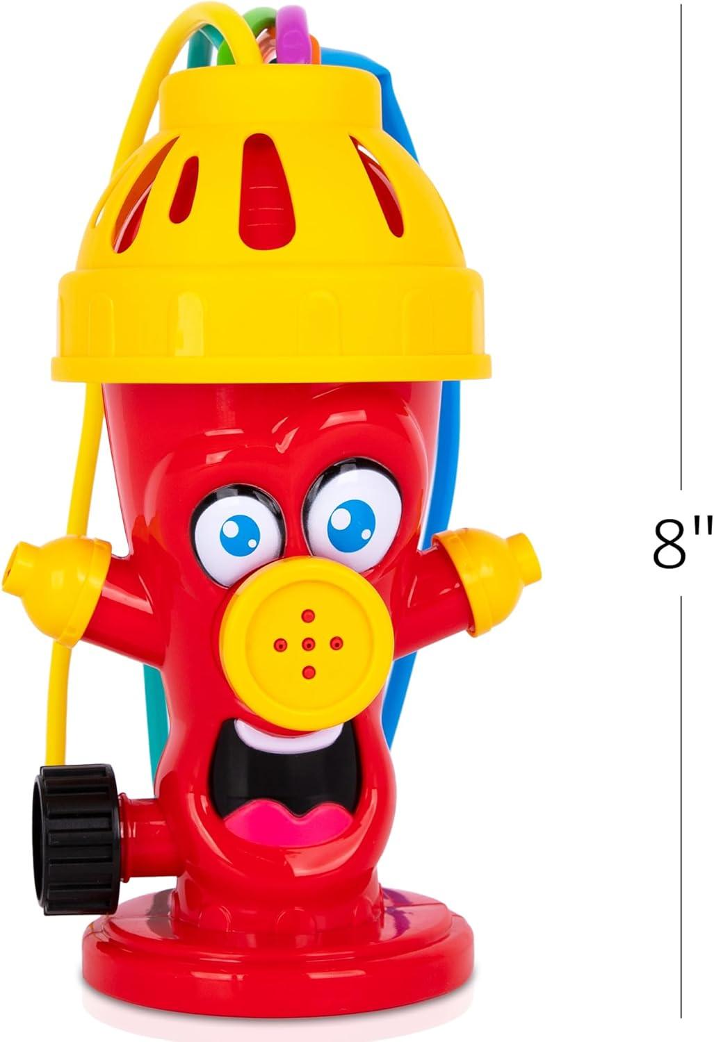 imageArtCreativity Fire Hydrant Sprinkler for Kids Fun Fire Hydrant Water Sprinkler with Silly Face ampamp Foam Tubes Exciting Fire Hydrant Toy for Outdoor Play Blow Up Sprinkler for Kids ampamp Toddlers