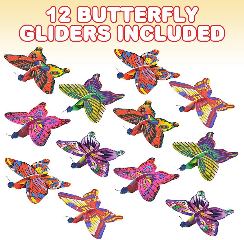 imageArtCreativity Foam Butterfly Gliders for Kids Set of 12 Kids Flying Toys in Assorted Designs Outdoor Toys for Boys and Girls Princess Party Favors Goody Bag Fillers Classroom Teacher Rewards